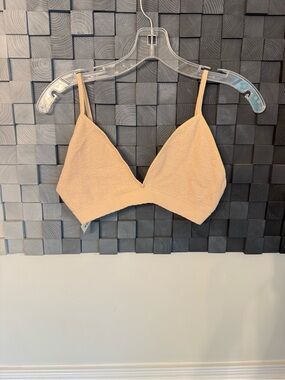 Anthropologie Beige Knit Triangle Bralette